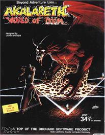 Box cover for Akalabeth - World of Doom on the Microsoft DOS.