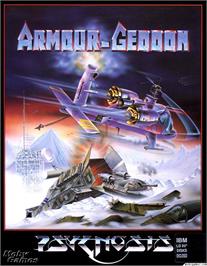 Box cover for Armour-Geddon on the Microsoft DOS.