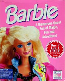 Box cover for Barbie on the Microsoft DOS.