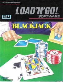 Box cover for Blackjack (1984) on the Microsoft DOS.