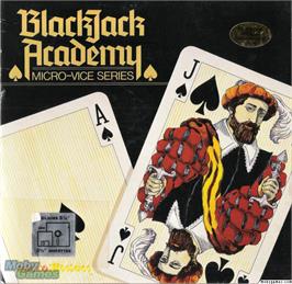 Box cover for Blackjack Academy on the Microsoft DOS.