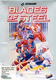Box cover for Blades Of Steel on the Microsoft DOS.