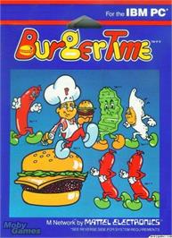 Box cover for Burgertime on the Microsoft DOS.