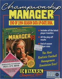 Box cover for Championship Manager - End of 1994 Season Edition on the Microsoft DOS.