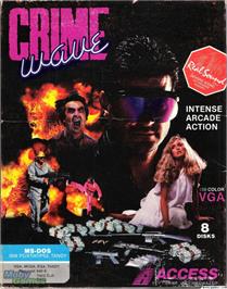 Box cover for Crime Wave on the Microsoft DOS.
