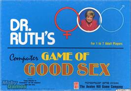 Box cover for Dr. Ruth's Computer Game of Good Sex on the Microsoft DOS.