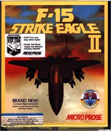 Box cover for F-15 Strike Eagle 2 on the Microsoft DOS.