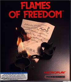 Box cover for Flames of Freedom on the Microsoft DOS.