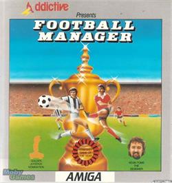 Box cover for Football Manager on the Microsoft DOS.