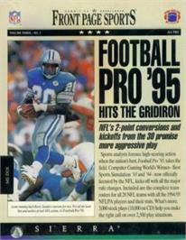 Box cover for Front Page Sports - Football Pro '95 on the Microsoft DOS.
