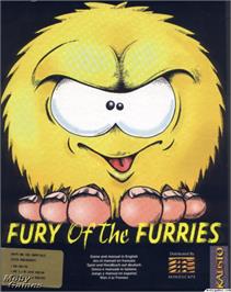 Box cover for Fury of the Furries on the Microsoft DOS.