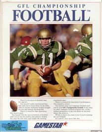 Box cover for GFL Championship Football on the Microsoft DOS.