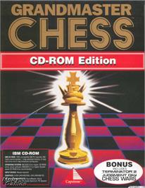 Box cover for Grandmaster Chess on the Microsoft DOS.