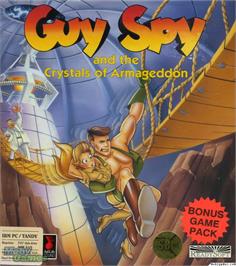 Box cover for Guy Spy and the Crystals of Armageddon on the Microsoft DOS.