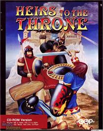 Box cover for Heirs to the Throne on the Microsoft DOS.