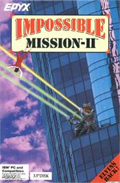 Box cover for Impossible Mission II on the Microsoft DOS.