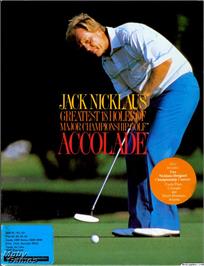 Box cover for Jack Nicklaus' Greatest 18 Holes of Major Championship Golf on the Microsoft DOS.