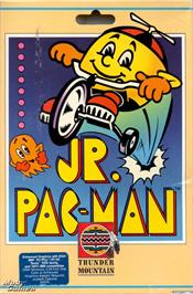 Box cover for Jr. Pac-man on the Microsoft DOS.