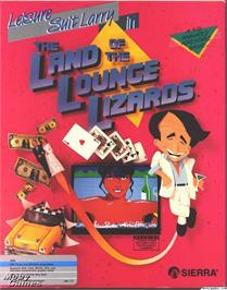 Box cover for Leisure Suit Larry in the Land of the Lounge Lizards on the Microsoft DOS.