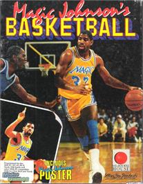 Box cover for Magic Johnson's Fast Break on the Microsoft DOS.