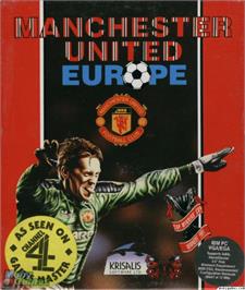 Box cover for Manchester United Europe on the Microsoft DOS.