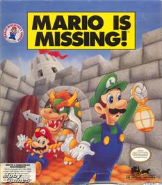 Box cover for Mario is Missing! on the Microsoft DOS.