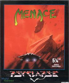 Box cover for Menace on the Microsoft DOS.
