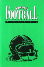Box cover for MicroLeague Football - The Coach's Challenge (Deluxe Edition) on the Microsoft DOS.
