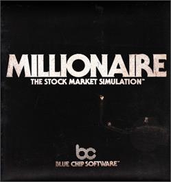 Box cover for Millionaire - The Stock Market Simulation (Release 2) on the Microsoft DOS.