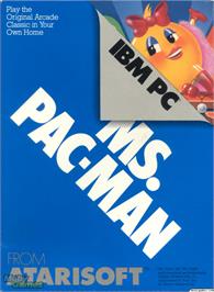 Box cover for Ms. Pac-man on the Microsoft DOS.