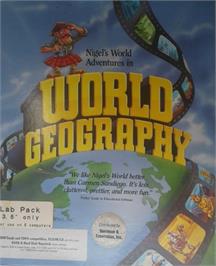 Box cover for Nigel's World - Adventures in Geography on the Microsoft DOS.