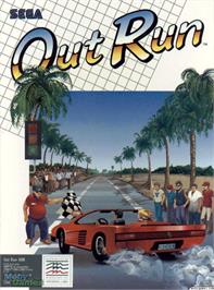 Box cover for OutRun on the Microsoft DOS.