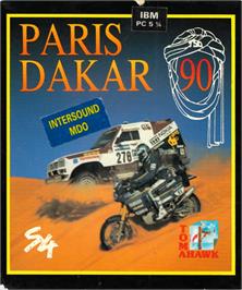 Box cover for Paris-Dakar on the Microsoft DOS.