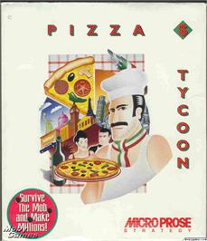 Box cover for Pizza Tycoon on the Microsoft DOS.