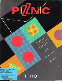 Box cover for Puzznic on the Microsoft DOS.