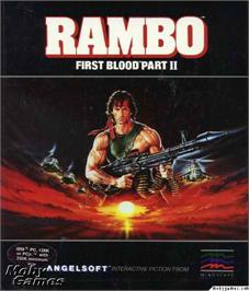 Box cover for Rambo - First Blood Part 2 on the Microsoft DOS.