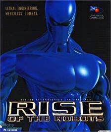 Box cover for Rise Of The Robots on the Microsoft DOS.