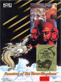 Box cover for Romance of the Three Kingdoms on the Microsoft DOS.