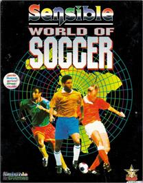 Box cover for Sensible World of Soccer on the Microsoft DOS.