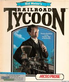 Box cover for Sid Meier's Railroad Tycoon on the Microsoft DOS.