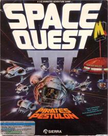 Box cover for Space Quest 3 - The Pirates Of Pestulon on the Microsoft DOS.
