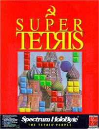 Box cover for Super Tetris on the Microsoft DOS.