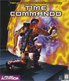 Box cover for Time Commando on the Microsoft DOS.