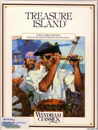 Box cover for Treasure Island on the Microsoft DOS.