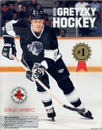 Box cover for Wayne Gretzky Hockey on the Microsoft DOS.