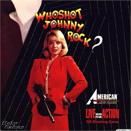 Box cover for Who Shot Johnny Rock? on the Microsoft DOS.