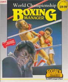 Box cover for World Championship Boxing Manager on the Microsoft DOS.