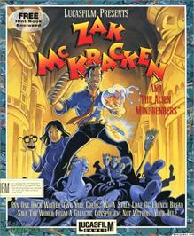 Box cover for Zak Mckracken And The Alien Mindbenders on the Microsoft DOS.