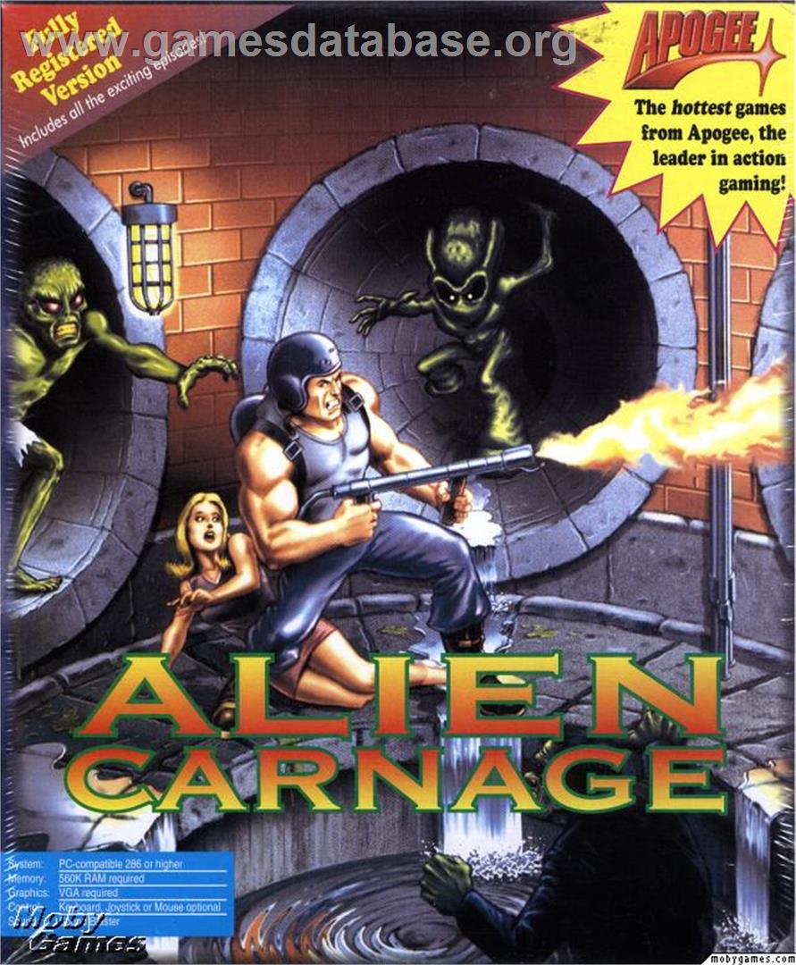 Alien Carnage - Microsoft DOS - Artwork - Box