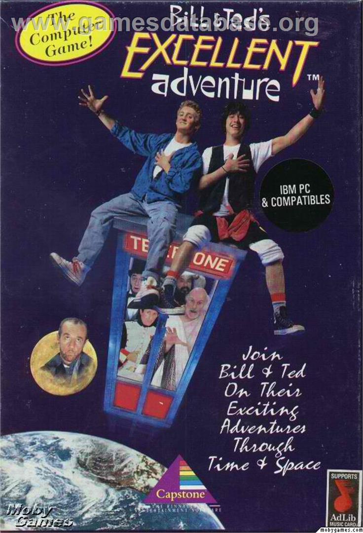 Bill & Ted's Excellent Adventure - Microsoft DOS - Artwork - Box